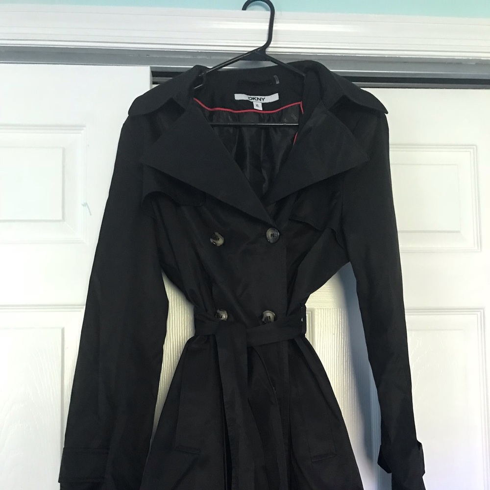 NWT DKNY hooded trench coat